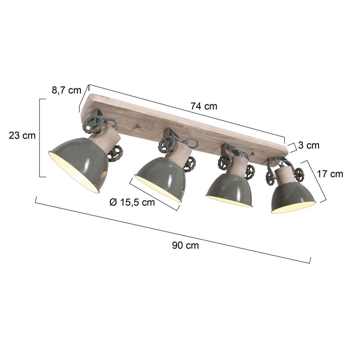 Robuste Deckenleuchte Mexlite Gearwood – Bild 6