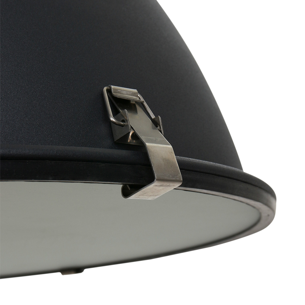 Industrielle schwarze Metall-Glas-Hängeleuchte Mexlite Densi – Bild 5