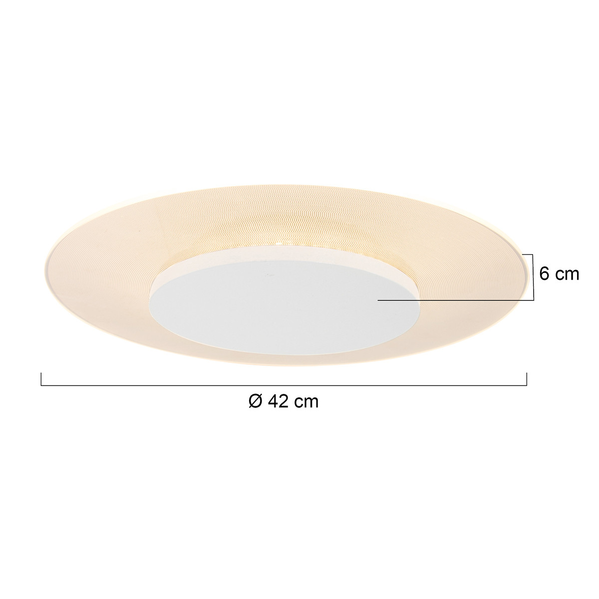 Moderne weiße Kunststoff-Metall-Deckenleuchte Steinhauer Lido – Bild 6