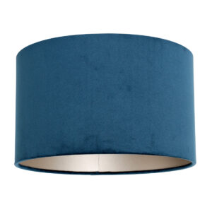 runder-blauer-lampenschirm-aus-samt-30-cm-steinhauer-k7396zs