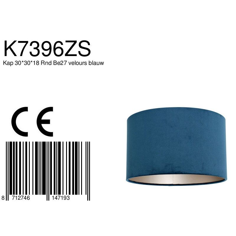 Moderne blaue Samt-Lampenabdeckung Steinhauer – Bild 7