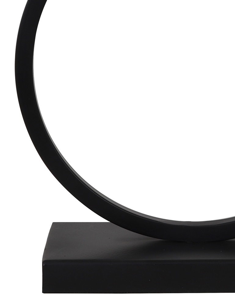 Runder Lampenfuß mit grauem Samtschirm Light & Living Liva schwarz – Bild 4