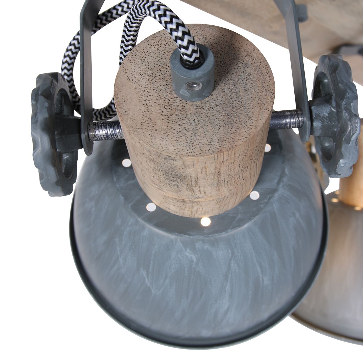 Rustikale Deckenleuchte vierflammig Mexlite Gearwood – Bild 5