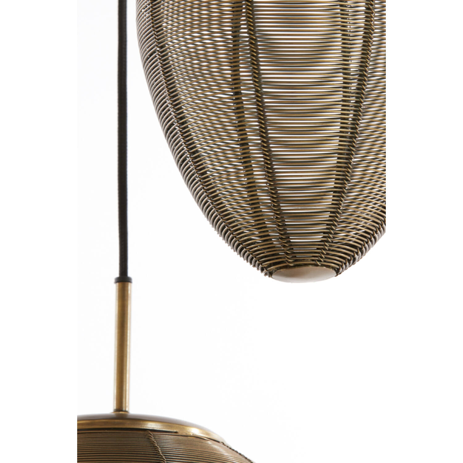 Rustikale goldene Hängelampe mit drei Lichtpunkten Light & Living Yaelle – Bild 5