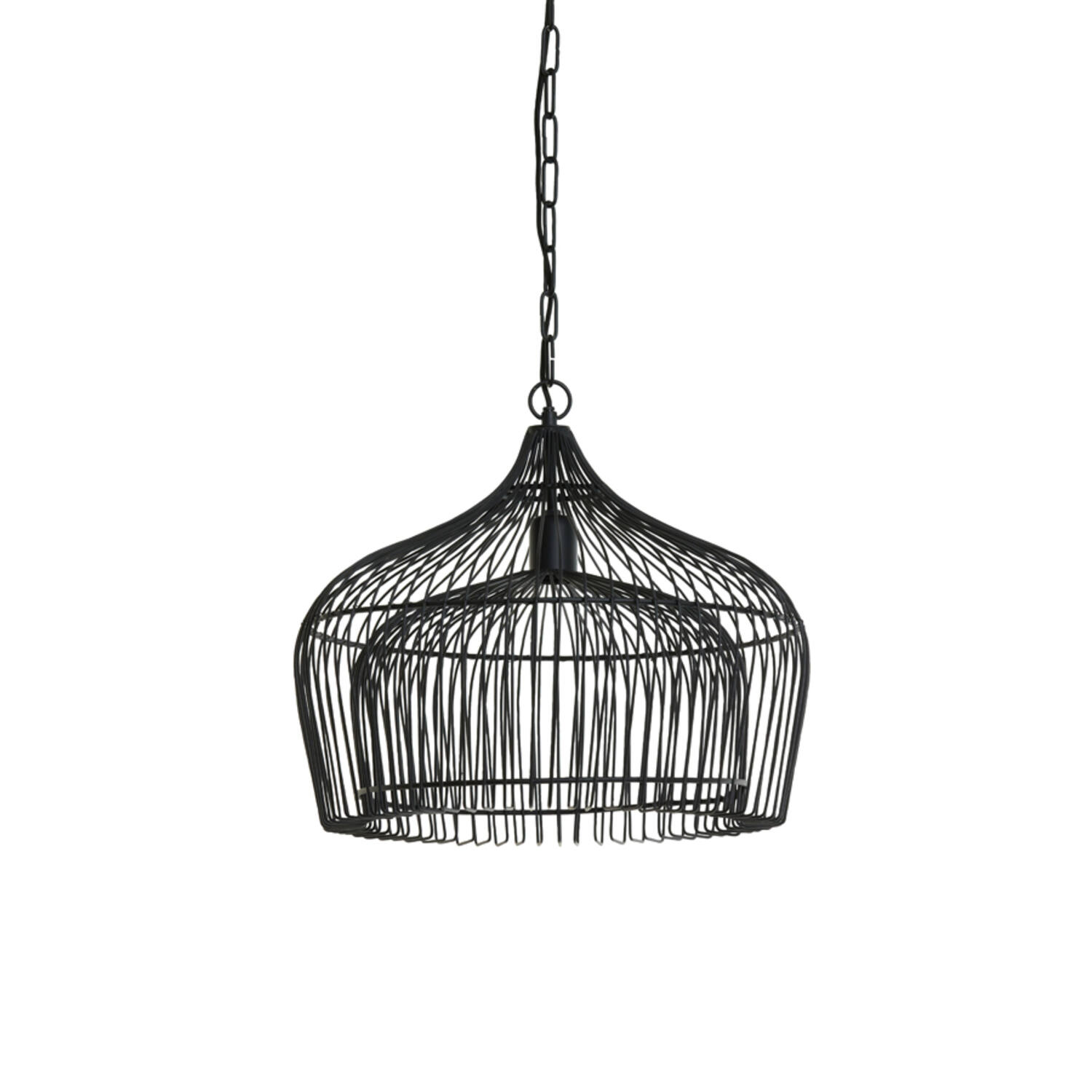Rustikale schwarze Hängelampe Vogelkäfig Light & Living Kristel – Bild 2