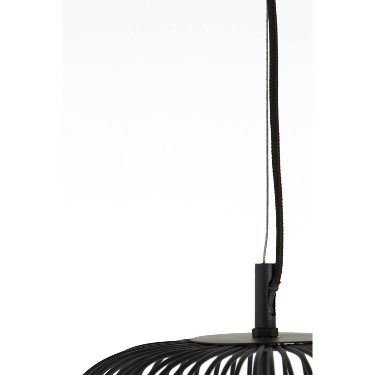 Rustikale schwarze Metall-Draht-Hängelampe Light & Living Rilanu – Bild 4