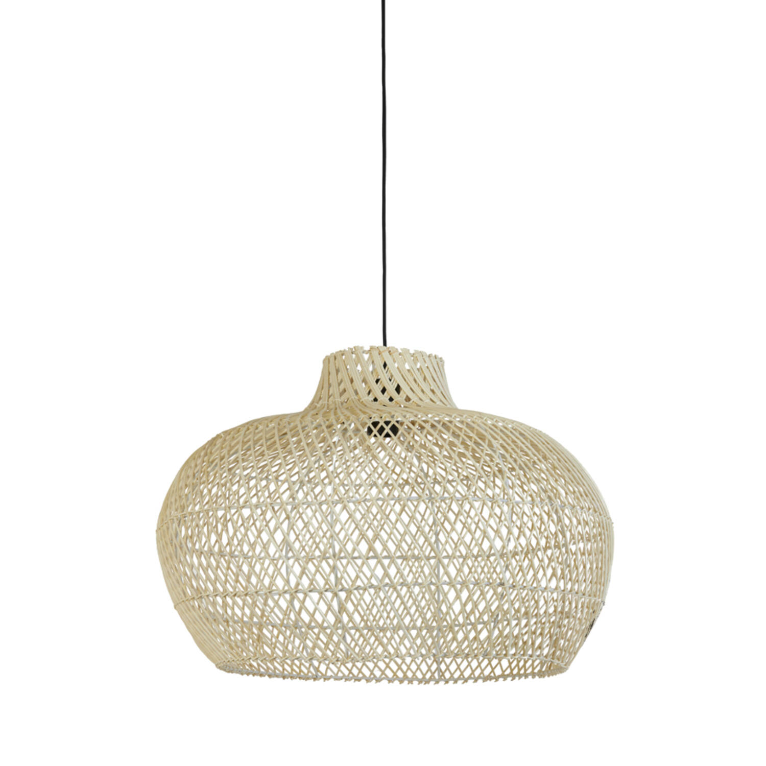 Rustikale weiße Rattan Hängelampe Light & Living Charita – Bild 2