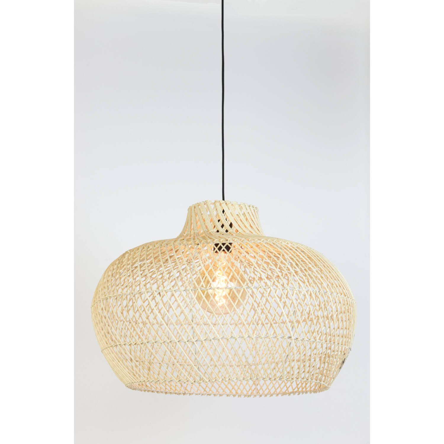Rustikale weiße Rattan Hängelampe Light & Living Charita – Bild 7