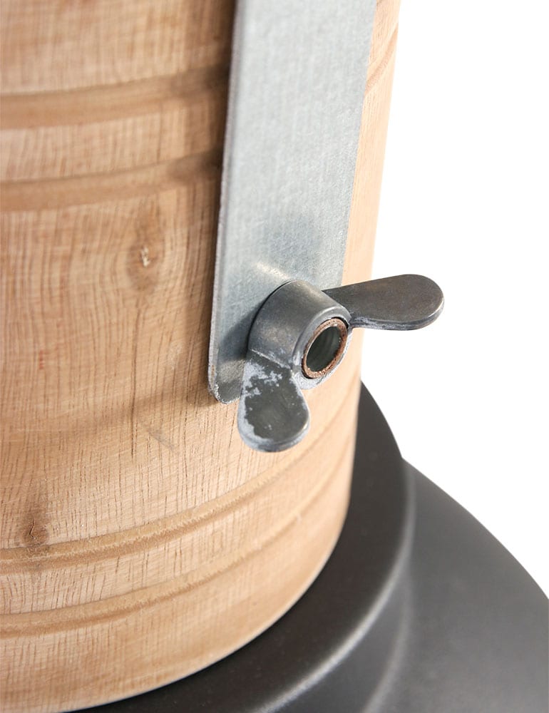 Industrielle schwarze Holz-Hängeleuchte Mexlite Emile – Bild 6