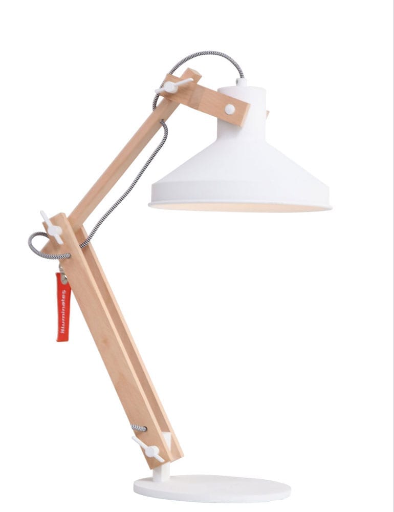 Scandinavian Tischlampe Beleuchtung Anne Woody weiß – Bild 2