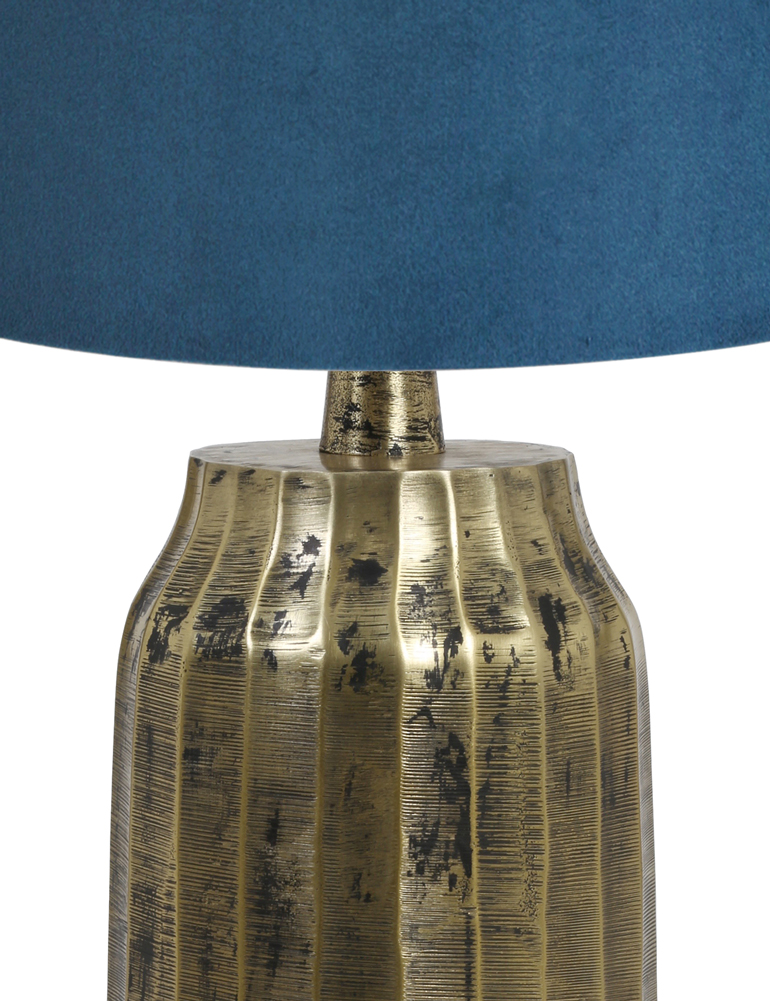 Schicke Stimmungslampe Light & Living Timi gold mit blauem Schirm – Bild 2