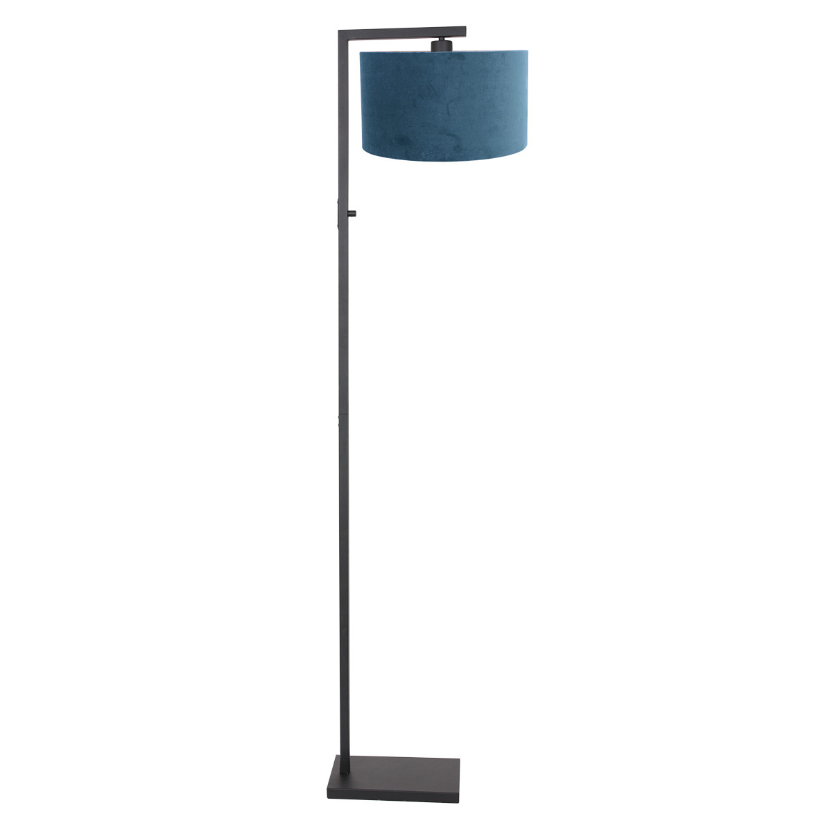 Schlanke Stehlampe mit blauem Schirm Steinhauer Stang – Bild 2