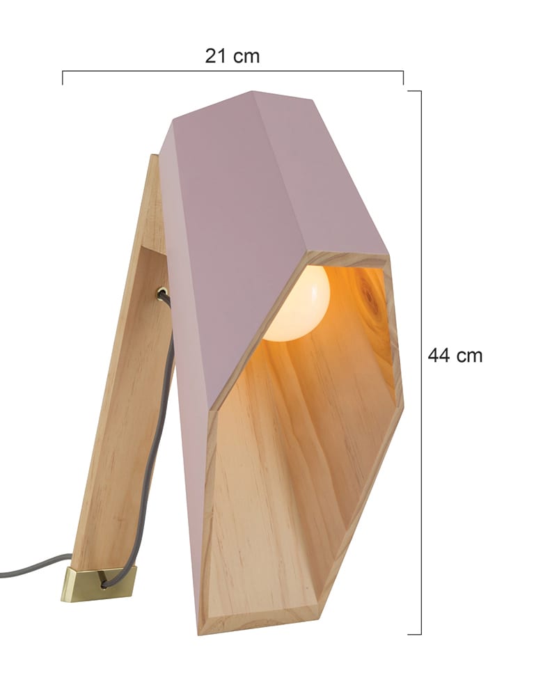 Schöne Tischlampe Seletti Woodspot pastellrosa – Bild 5