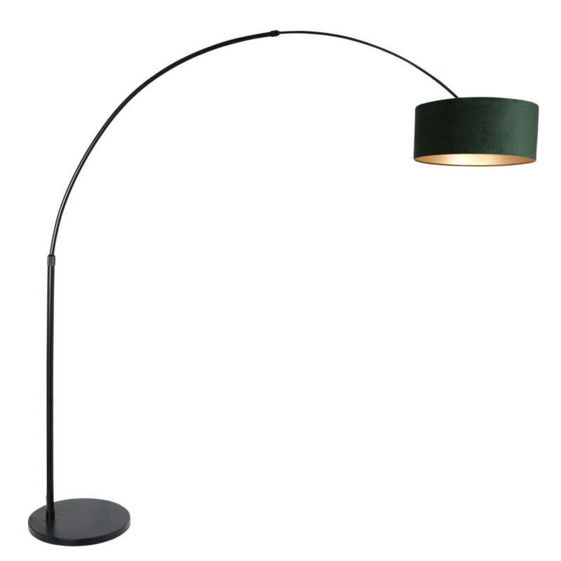 schwarze-bogenlampe-mit-grunem-lampenschirm-steinhauer-sparkled-8127zw-2