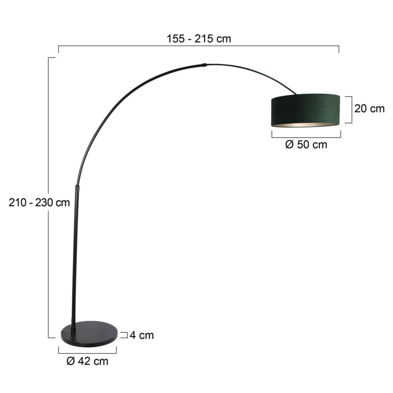 schwarze-bogenlampe-mit-grunem-lampenschirm-steinhauer-sparkled-8127zw-6