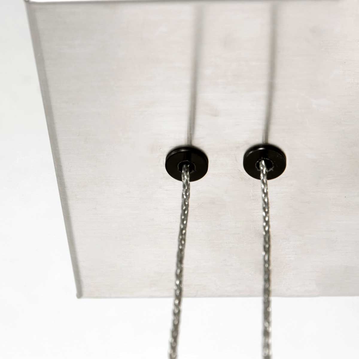 Rechteckige Design-Pendelleuchte mit Glasplatte aus Stahl Steinhauer Profilo – Bild 15