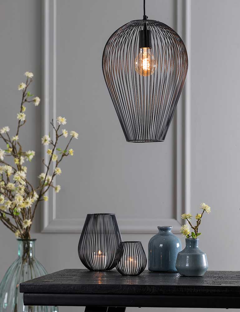 Schwarze Hängelampe Pendelleuchte Light & Living Abby – Bild 3