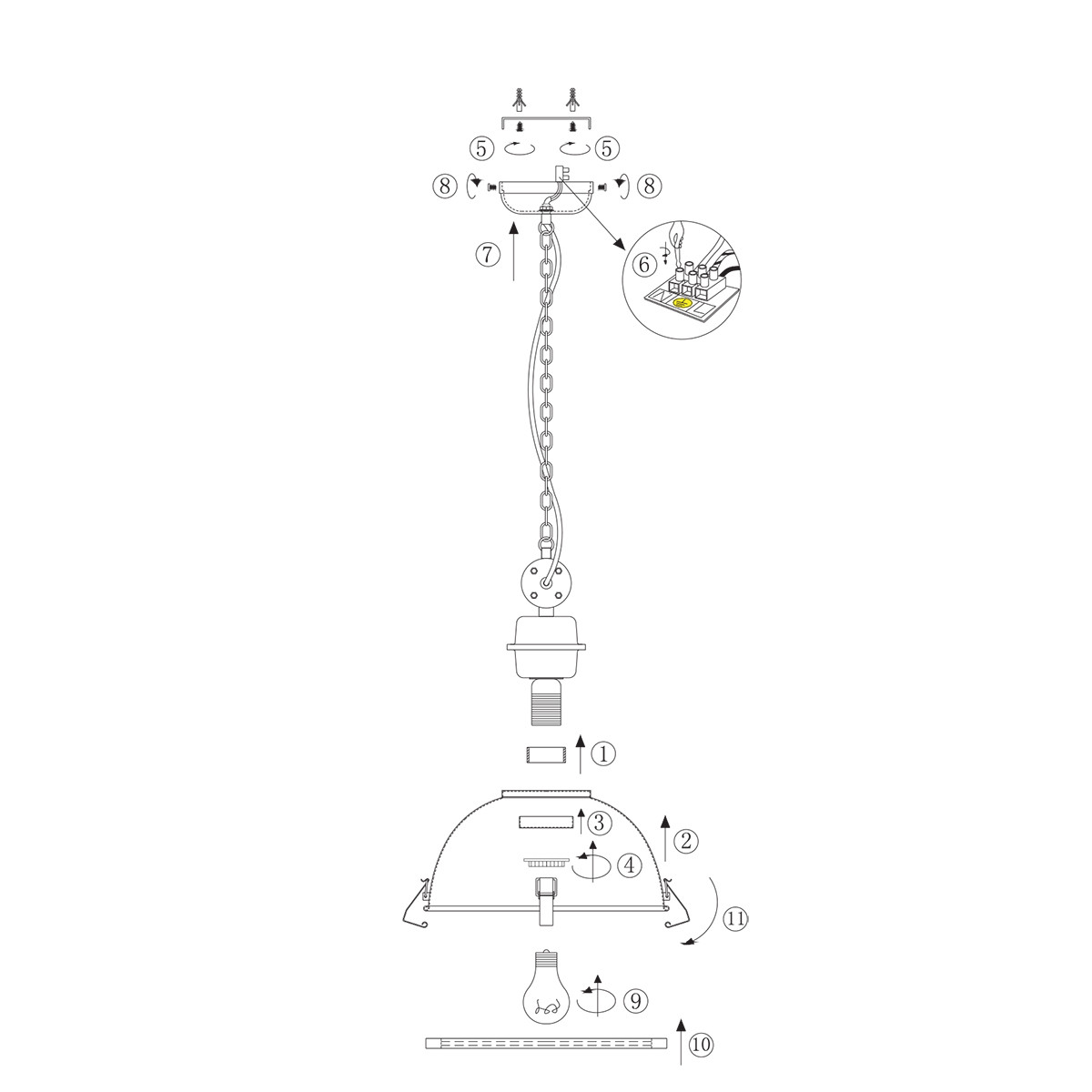 Robuste industrielle Hängelampe Steinhauer Bikkel – Bild 8