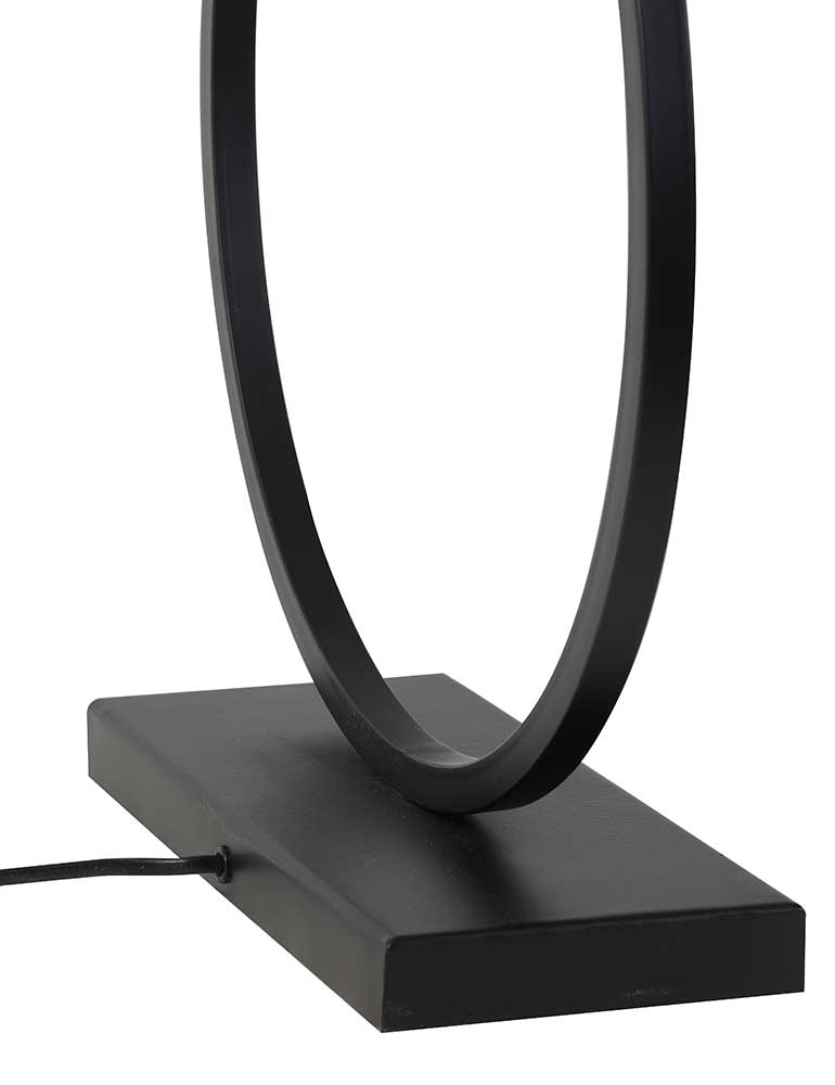 Schwarze runde Tischlampe mit silbernem Schirm Light & Living Liva silber und schwarz – Bild 5