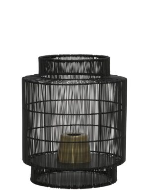 schwarze-runde-tischleuchte-draht-light-&-living-1935zw