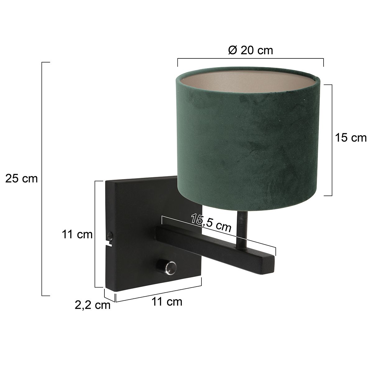 Schwarze Wandleuchte Steinhauer Stang – Bild 6