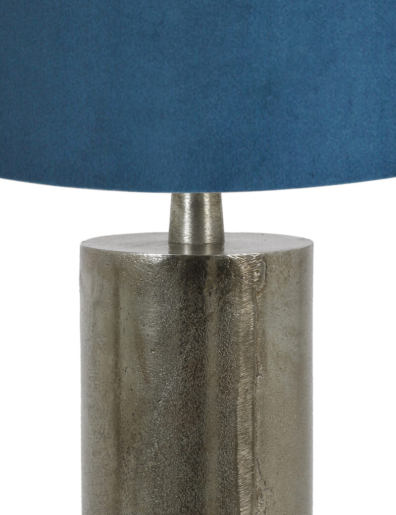 silberne-tischlampe-mit-blauem-samtschirm-light-living-savi-8421zw-2
