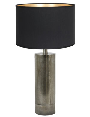 silberne-tischlampe-mit-schwarzem-schirm-und-goldener-innenseite-light-&-living-savi-8417zw