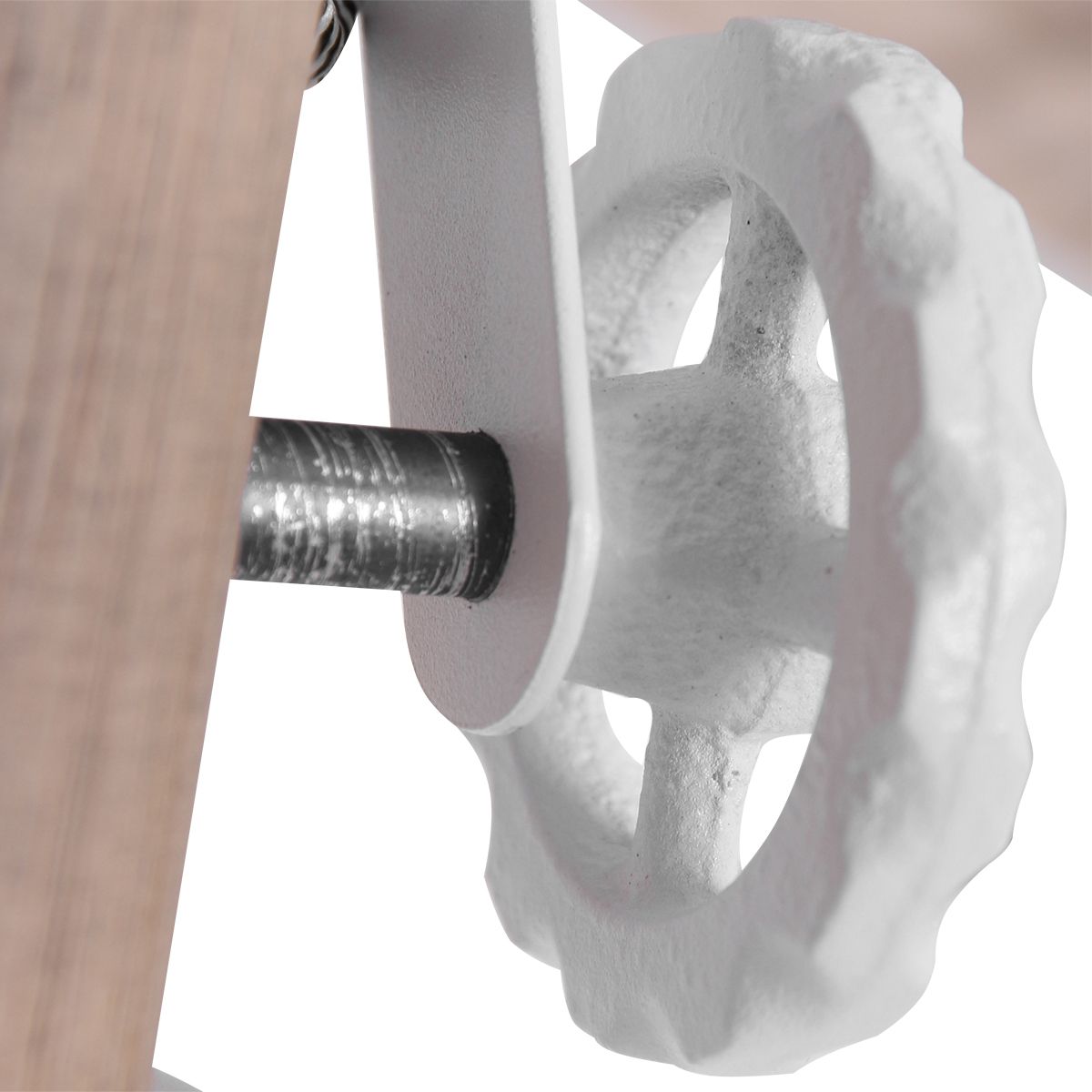 Industrielle weiße Metallgummiholz-Spot Mexlite Gearwood – Bild 3