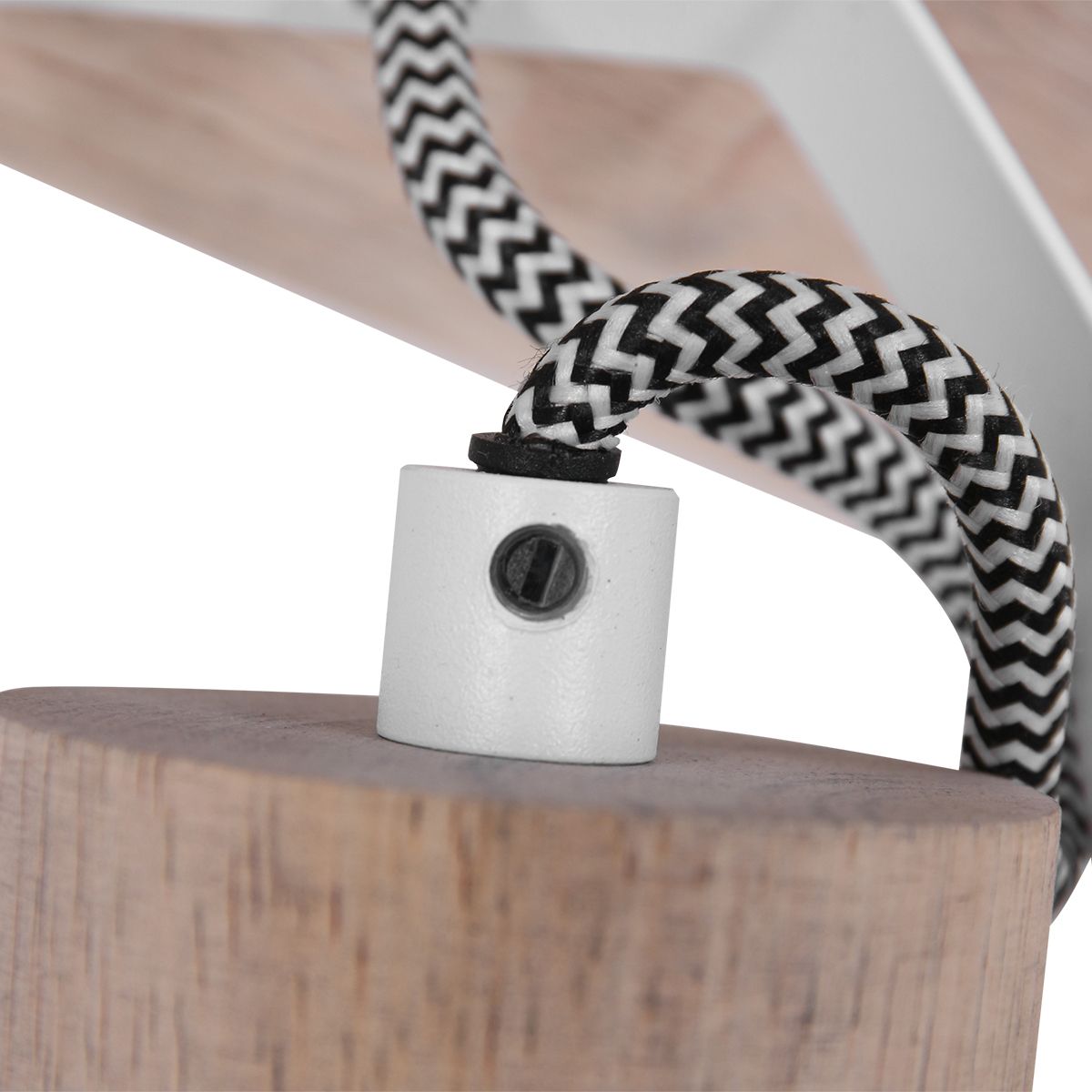 Industrielle weiße Metallgummiholz-Spot Mexlite Gearwood – Bild 4