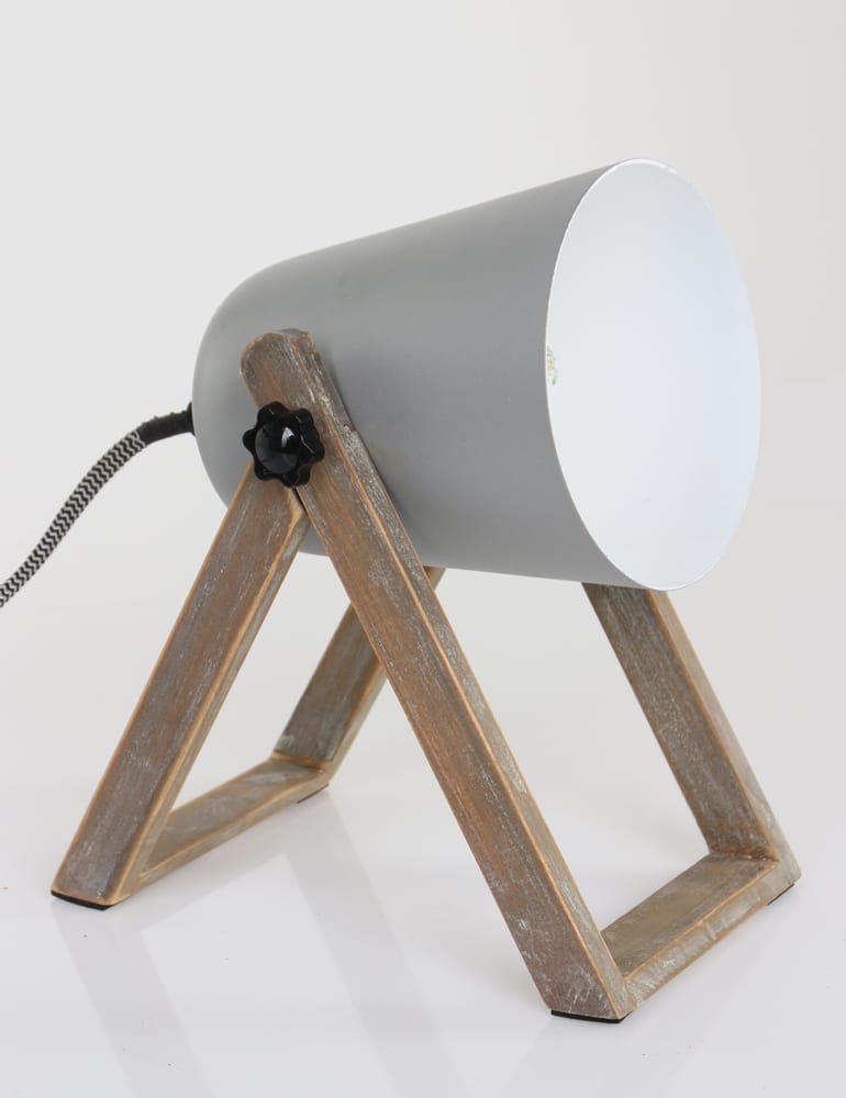 Skandinavische Tischlampe Trio Leuchten Marc Grau – Bild 3