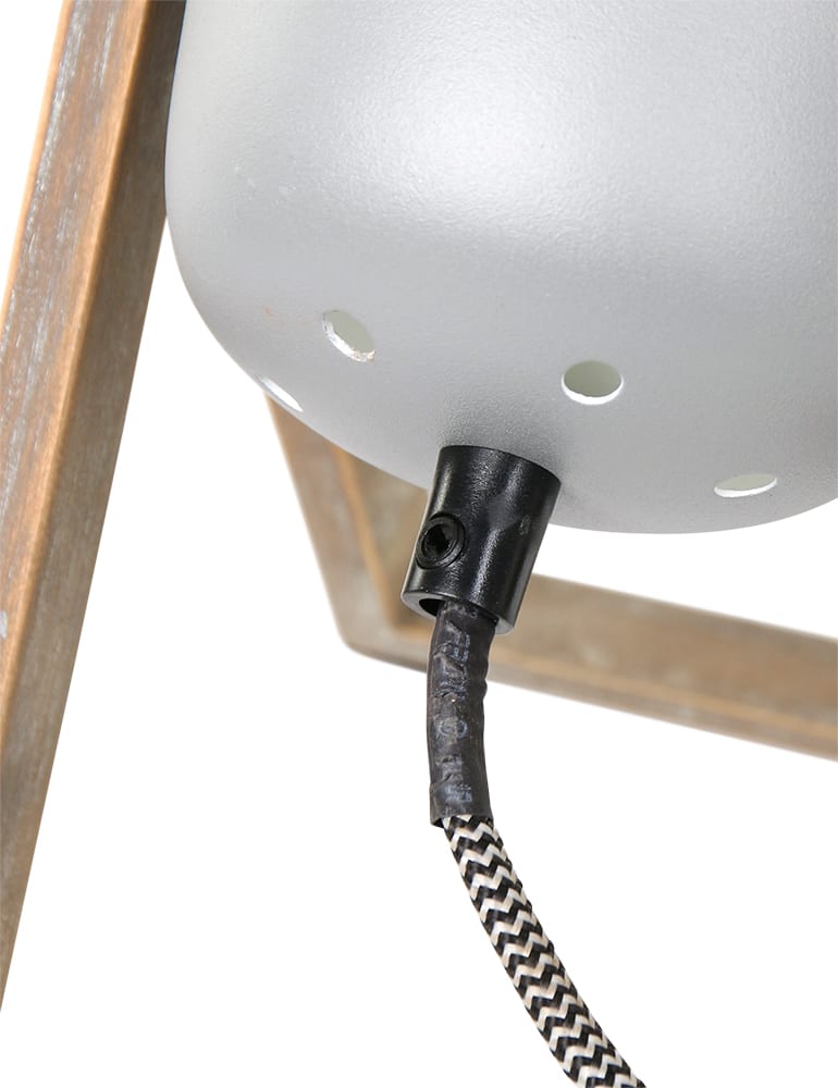 Skandinavische Tischlampe Trio Leuchten Marc Grau – Bild 4