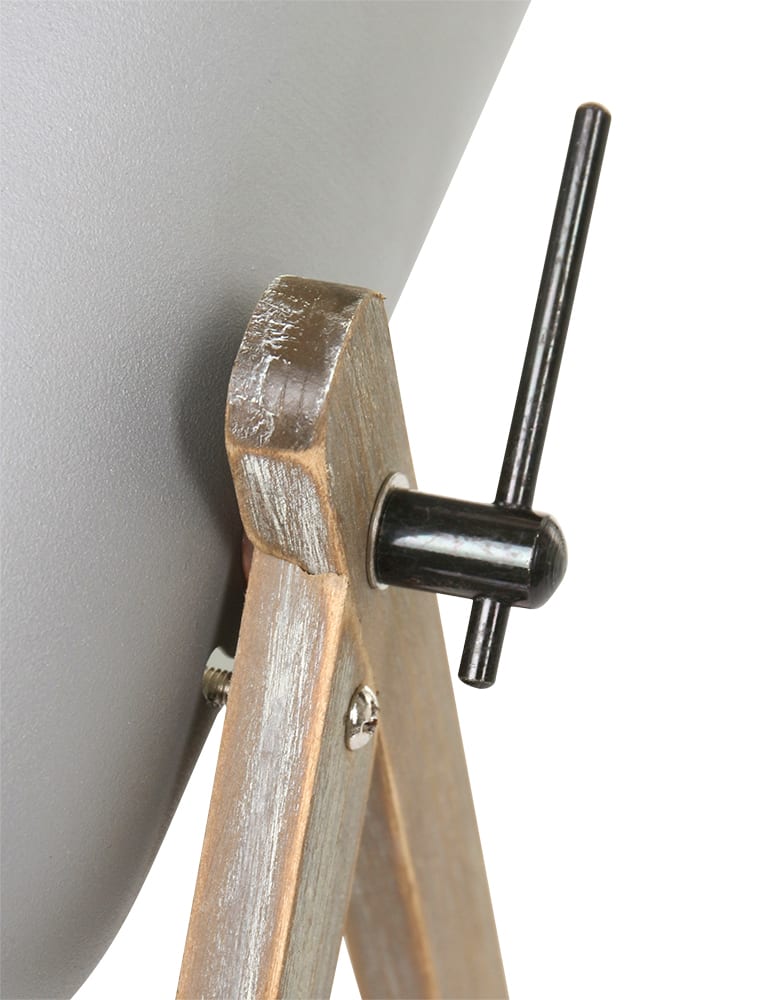 Skandinavische Tischlampe Trio Leuchten Marc Grau – Bild 5