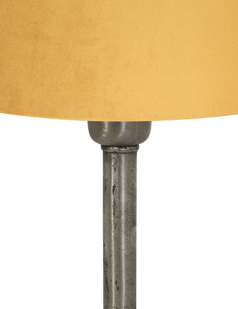 Stahlsockel mit ockerfarbenem Schirm Light & Living Undai – Bild 2