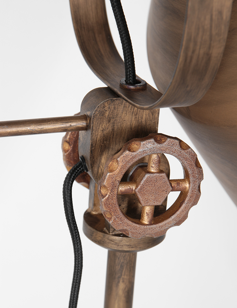 Stativ-Stehlampe mit Schirm Anne Light & Home Sprocket schwarz – Bild 10