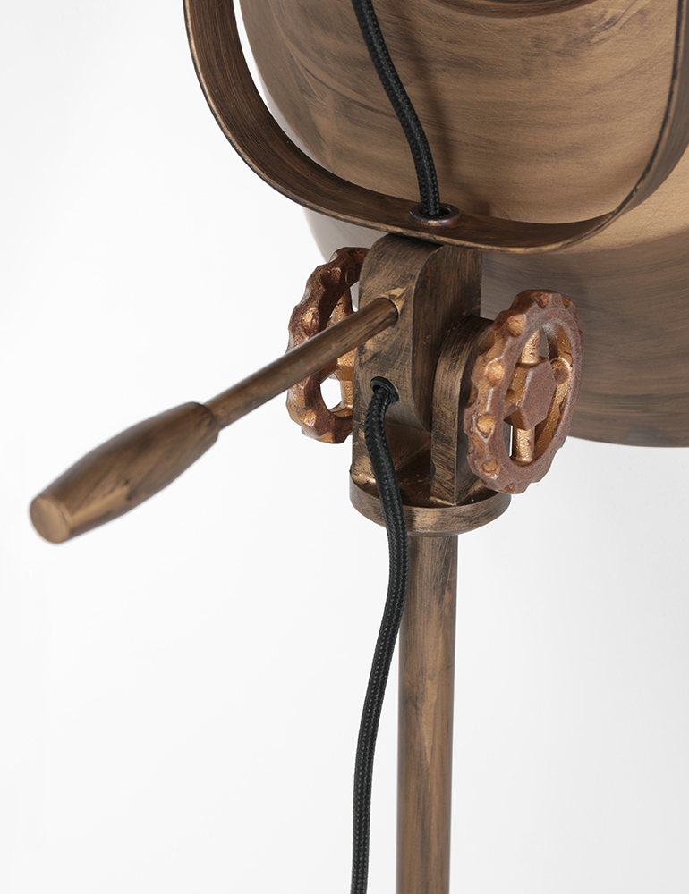 Stativ-Stehlampe mit Schirm Anne Light & Home Sprocket schwarz – Bild 11