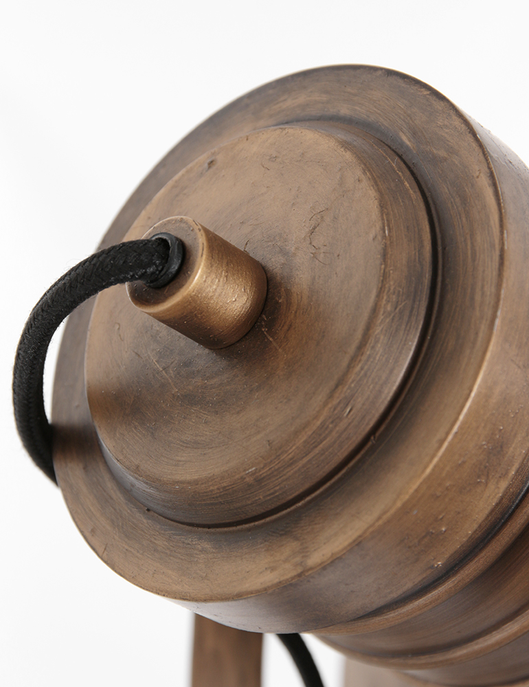 Stativ-Stehlampe mit Schirm Anne Light & Home Sprocket schwarz – Bild 8