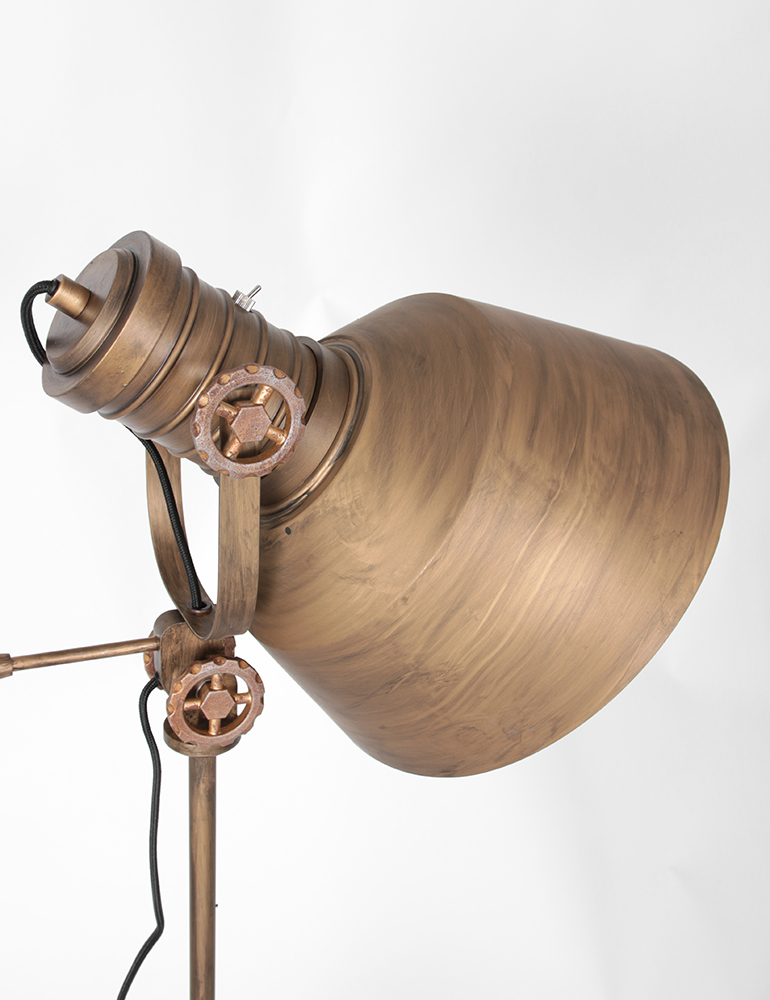 Stativ-Stehlampe mit Schirm Anne Light & Home Sprocket schwarz – Bild 9