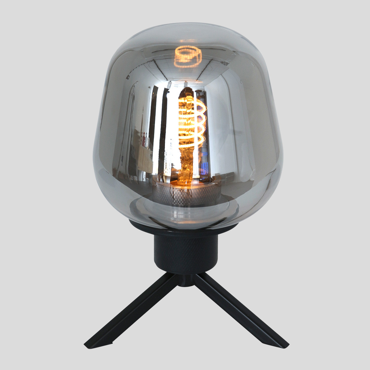 Dreibeinige Glas-Tischlampe Steinhauer Reflexion – Bild 15