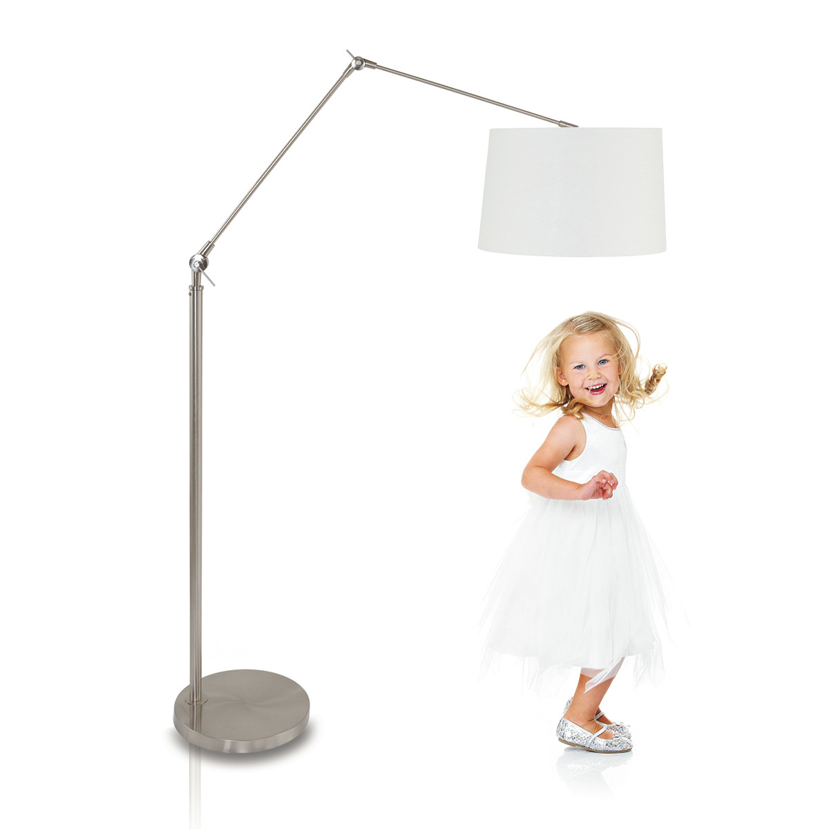 Moderne Stehlampe aus Stahl-Metall Steinhauer Prestige Chic – Bild 3