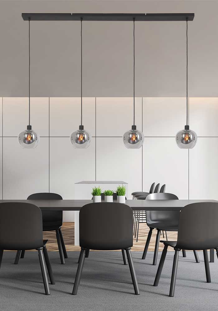 Stilvolle Rauchglas Esszimmerlampe Steinhauer Lotus schwarz – Bild 3