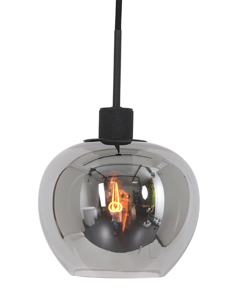 Stilvolle Rauchglas Esszimmerlampe Steinhauer Lotus schwarz – Bild 4