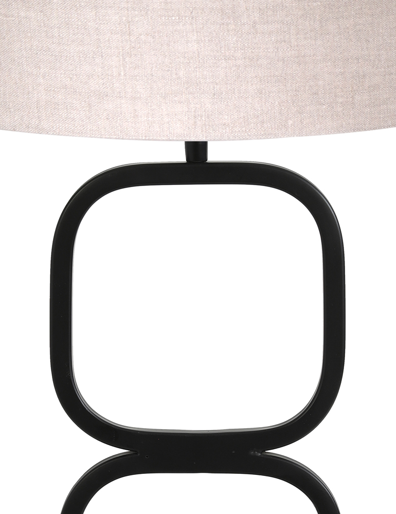 Stilvolle Tischleuchte Light & Living Lutika schwarz beige – Bild 2