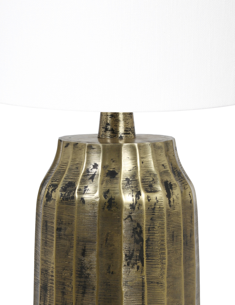 Stimmungsvolle Tischleuchte Light & Living Timi Gold mit Weiß – Bild 2