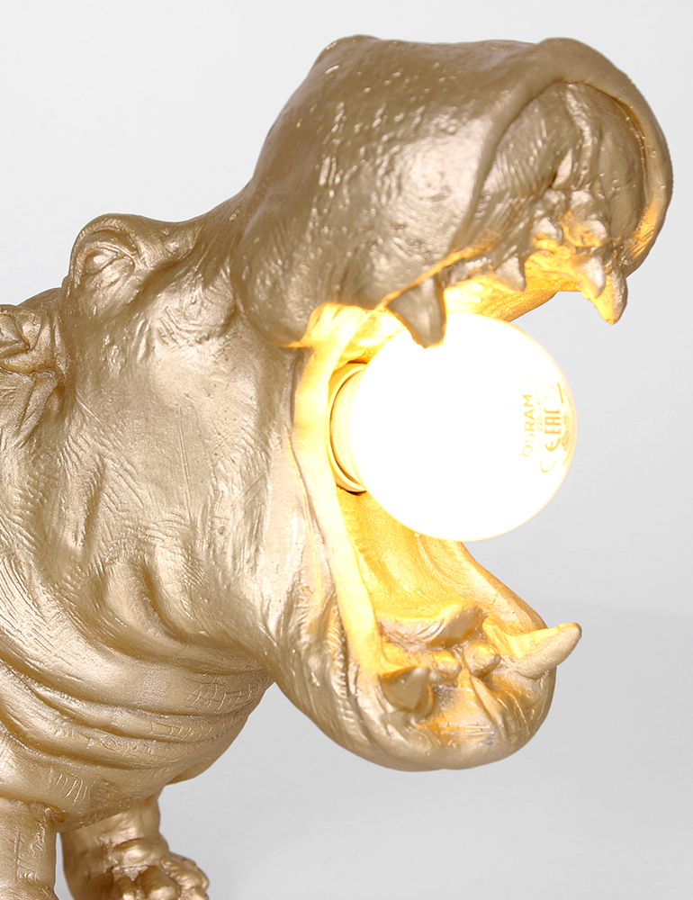 Tischlampe gold Light & Living Hippo – Bild 4