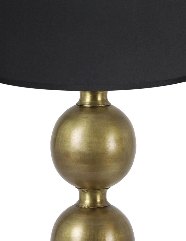 Tischlampe mit Glühbirnen und schwarzem Schirm Light & Living Jadey gold – Bild 2