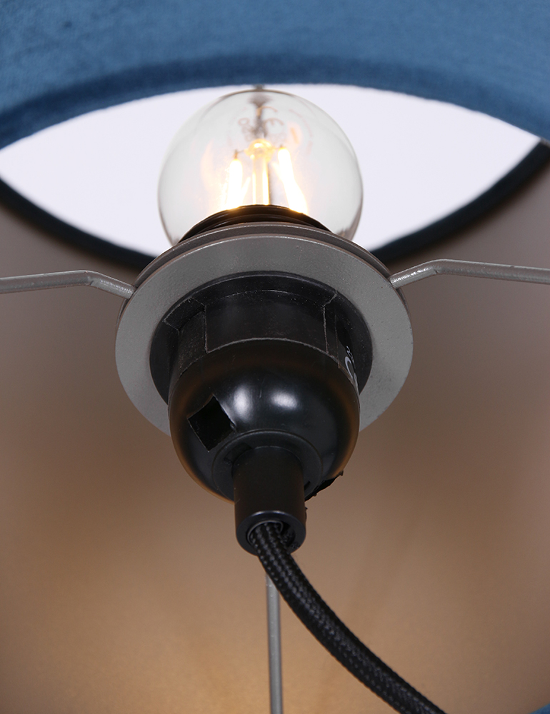 Tischlampe mit Lampenschirm Light & Living Santos petrol – Bild 4