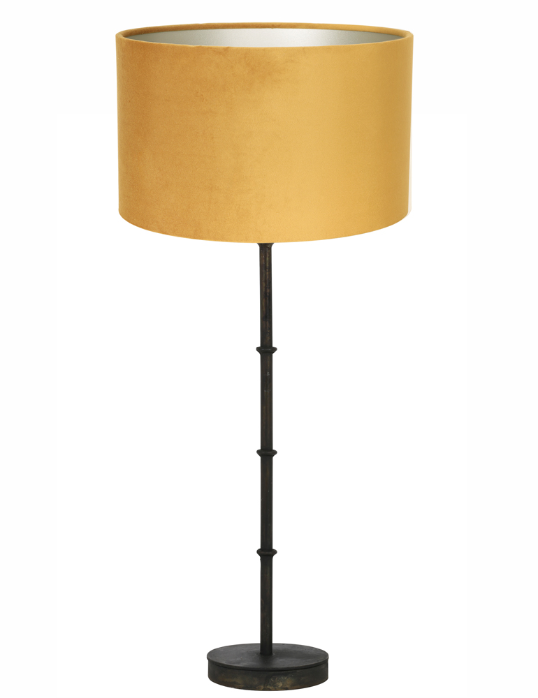 tischlampe-mit-ockergelbem-schirm-light-&-living-phuket-schwarz-7031zw