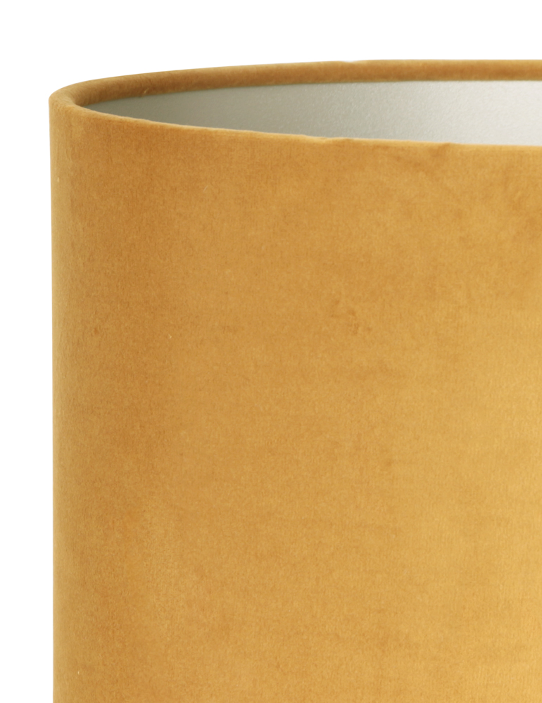 Tischleuchte Disc mit ockerfarbenem Schirm Light & Living Desley schwarz – Bild 3