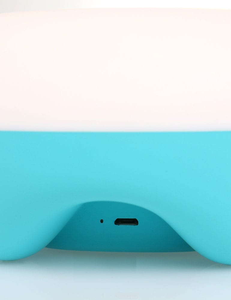 Tischleuchte Donut Anne Lighting Catching Light weiß und blau – Bild 4