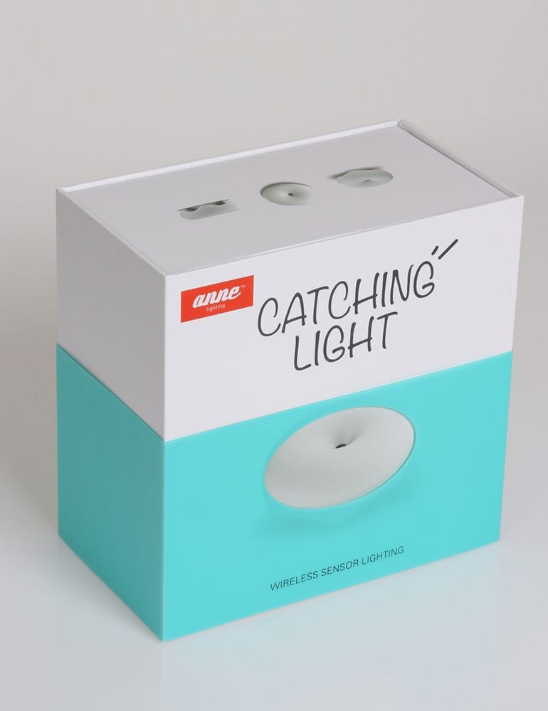 Tischleuchte Donut Anne Lighting Catching Light weiß und blau – Bild 6